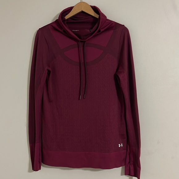 UNDER ARMOUR Threadborne Fitted Funnel Neck Pullover Shirt Top - Picture 1 of 8